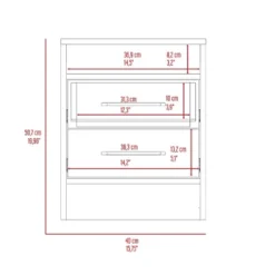 NicBex 19.9" Tall Modern Night Stand With Drawers,Wooden Nightstand With Hidden Shelf,Bedside Table For Bedroom Furniture