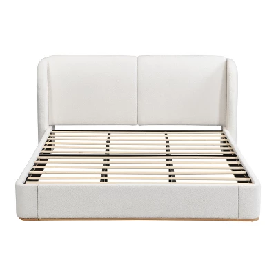 Queen/King Size Platform Bed Frame With Upholstered Headboard - ModernLuxe 8 Queen/King Size Platform Bed Frame With Upholstered Headboard - ModernLuxe - Image 8