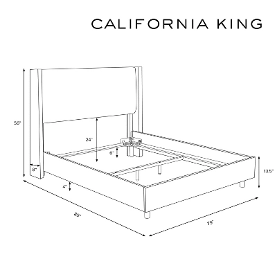 Nail Button Tufted Wingback Bed - Skyline Furniture 4 Nail Button Tufted Wingback Bed - Skyline Furniture - Image 4