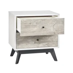 Crislana Mid-Century Nightstand White/Weathered Gray - Buylateral -Steve Silver Furniture Store GUEST 0c0a4c70 c2cf 4441 bcad 08f32d29bbb7