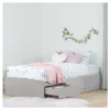 Twin Reevo Mates Bed With 3 Drawers Soft Gray - South Shore
