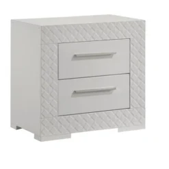 Blanca Modern Style 2-Drawer Night Stand Made With Wood In White -Steve Silver Furniture Store GUEST 119d1b7a d472 47ee ab40 a11c5c204769