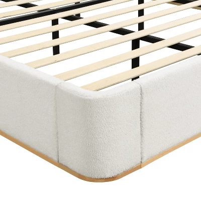 Queen/King Size Platform Bed Frame With Upholstered Headboard - ModernLuxe 14 Queen/King Size Platform Bed Frame With Upholstered Headboard - ModernLuxe - Image 14