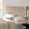 Upholstered Headboard Queen Size With Button-Tufted Diamond Stitching, Queen/Full Beds Headboard With Adjustable Height -Christopher Knight Home