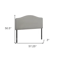 HomeRoots Gray Linen Blend Upholstered Arched Full Headboard With Nail Head Trim 5 HomeRoots Gray Linen Blend Upholstered Arched Full Headboard With Nail Head Trim -Steve Silver Furniture Store GUEST 14d1eaf8 c219 4f29 aead 4419e4218496