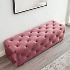 60" Amour Tufted Button Entryway Performance Velvet Bench Dusty Rose - Modway -Steve Silver Furniture Store GUEST 19eeb7d9 cc0e 4ff8 b861 bd4dd9567005