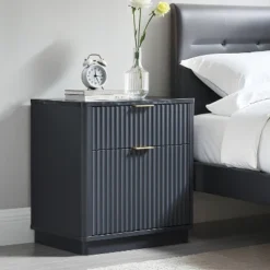 SinCiDo 23" Fluted Nightstand W/Charging Station, 2 Drawer Mid Century Modern End Table W/Storage For Bedroom & Living Room 18 SinCiDo 23" Fluted Nightstand W/Charging Station, 2 Drawer Mid Century Modern End Table W/Storage For Bedroom & Living Room -Steve Silver Furniture Store GUEST 201e91f3 5052 4937 ad21 6c04ae05514e