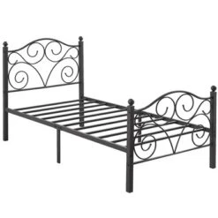VECELO Bed Frame With Headboard And Footboard -Steve Silver Furniture Store GUEST 22572f30 a948 497d 946d 097beecb2fa7