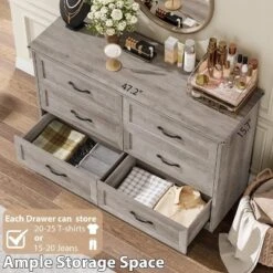 Acekool 5-Drawer Grey Dresser, Modern Farmhouse Tall Chest With Wide Handles, Storage Organizer For Bedroom, Living Room -Steve Silver Furniture Store GUEST 23162743 c405 4aec be1e 9f5a0ff61f69