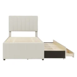 Twin/Full Size Platform Bed, Wooden Upholstered Bed Frame With Twin Trundle Bed And 3 Drawers - ModernLuxe -Steve Silver Furniture Store GUEST 26ba5c45 2ee2 410f ad38 793890e71103