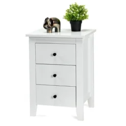 2PCS Nightstand End Beside Table Drawers Modern Storage Bedroom Furniture White -Steve Silver Furniture Store GUEST 2844f69a 9fcc 47fb a8df 421556a4c359