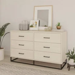 Kelly 6 Drawers Dresser Ivory Oak - Novogratz -Steve Silver Furniture Store GUEST 2e028789 bbef 460b 9d85 e141b111751a