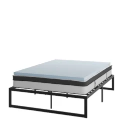 Flash Furniture 14 Inch Metal Platform Bed Frame With 10 Inch Pocket Spring Mattress In A Box And 2 Inch Cool Gel Memory Foam Topper -Steve Silver Furniture Store GUEST 2e2c8116 2ef8 48c4 9d1e 8de94246f0ae