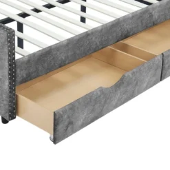 Twin/Full Size Daybed, Upholstered Tufted Sofa Bed With Drawers-ModernLuxe 21 Twin/Full Size Daybed, Upholstered Tufted Sofa Bed With Drawers-ModernLuxe -Steve Silver Furniture Store GUEST 32278cbf 3750 4e07 aed2 052dd29bf728