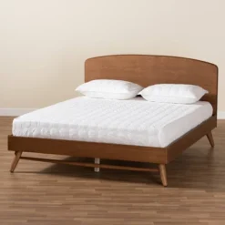 Keagan Transitional Platform Bed Brown - Baxton Studio -Steve Silver Furniture Store GUEST 32324d21 fa75 44b4 b813 573f8c651f6e
