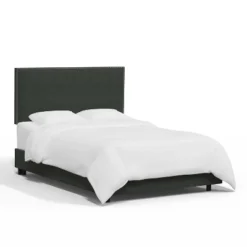 Arcadia Nailbutton Linen Bed - Skyline Furniture