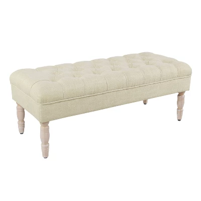 Classic Tufted Medium Bench - HomePop 1 Classic Tufted Medium Bench - HomePop