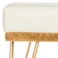 Jenine Faux Ostrich Square Bench - Cream/Gold - Safavieh 5 Jenine Faux Ostrich Square Bench - Cream/Gold - Safavieh -Steve Silver Furniture Store GUEST 3669ac2a 6c02 47dd 8a3e 6852da02bee5