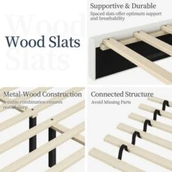 Yaheetech Upholstered Platform Bed Frame With Square Tufted Headboard 11 Yaheetech Upholstered Platform Bed Frame With Square Tufted Headboard -Steve Silver Furniture Store GUEST 3a54e913 291e 40c9 8218 a5ffa3b33edf