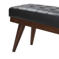 Olga 55.5" Wide Mid-century Modern Genuine Leather Bedroom Bench |ARTFUL LIVING DESIGN -Steve Silver Furniture Store GUEST 3b61630f c4e2 473c af13 8c76cfc1ec13