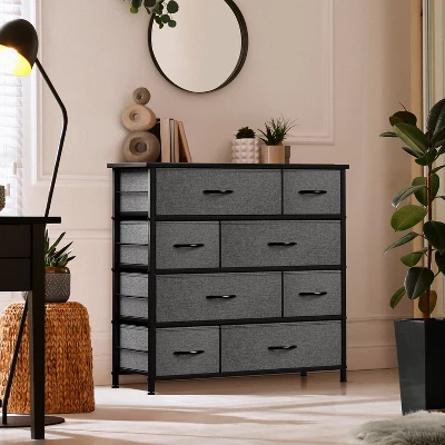 Sorbus 8 Drawer Dresser Black 1 Sorbus 8 Drawer Dresser Black