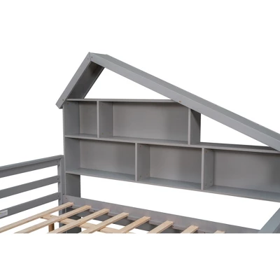 Full Size Platform Bed With Trundle And Shelves-ModernLuxe 6 Full Size Platform Bed With Trundle And Shelves-ModernLuxe - Image 6