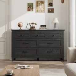 7 Dresser For Bedroom, 54" Wide Drawer Dresser With Storage Freestanding, Wooden Closet Storage Chest For Living Room, Bedroom, Office -Steve Silver Furniture Store GUEST 3f9b93d3 356c 439a a815 9e6c133b44b0