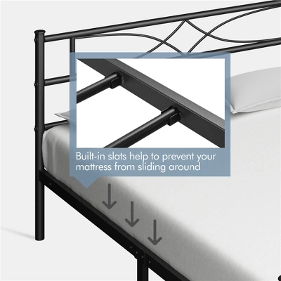 Yaheetech Simple Metal Bed Frame With Curved Design Headboard And Footboard 6 Yaheetech Simple Metal Bed Frame With Curved Design Headboard And Footboard - Image 6
