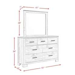 Adam 6 Drawer Dresser With Mirror Gray - Picket House Furnishings 21 Adam 6 Drawer Dresser With Mirror Gray - Picket House Furnishings -Steve Silver Furniture Store GUEST 42f3b36c 978f 41c5 b338 f87667c66028