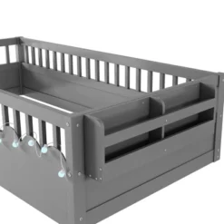 Twin/Full Floor Bed Frame With LED Light, Montessori Bed Wooden Toddler Bed With Safety Guardrails & Storage Shelf - ModernLuxe 17 Twin/Full Floor Bed Frame With LED Light, Montessori Bed Wooden Toddler Bed With Safety Guardrails & Storage Shelf - ModernLuxe -Steve Silver Furniture Store GUEST 4623e7db 9791 4d45 b767 7ff781e4a0e3