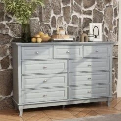 Modern 9-Drawer Dresser: Stylish Storage Solution Chest Wood Dresser Storage Cabinet For Bedroom -Steve Silver Furniture Store GUEST 4bd143b2 c9dc 4c18 bfdf 66e800016b02