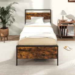 Costway Twin/Full/Queen/King Size Bed Frame With Wooden Headboard And Footboard Under-Bed Storage -Steve Silver Furniture Store GUEST 4c7708ee 2f9f 43de a777 9585923fa3ca