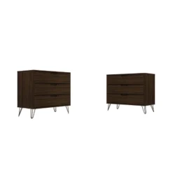 Set Of 2 Rockefeller 3 Drawer Dresser - Manhattan Comfort -Steve Silver Furniture Store GUEST 4d47ba8b 1211 46cc ba00 54522552dd6a