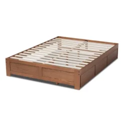 Wren 3 Drawer Storage Bed Frame Walnut - Baxton Studio -Steve Silver Furniture Store GUEST 4f739bf8 c066 4107 8812 e44c69407ac8