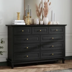 Modern 9-Drawer Dresser: Stylish Storage Solution Chest Wood Dresser Storage Cabinet For Bedroom -Steve Silver Furniture Store GUEST 50c63b18 814d 437a a553 09575c51d02c