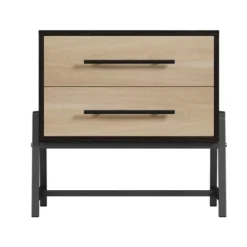 Homhougo Nightstand With 2 Drawers, Bedside Table With Storage, Wood Night Stand With Metal Legs, End Tables For Bedroom Living Room -Steve Silver Furniture Store GUEST 50f4973b 43c6 4fef b4fe 3b6605ba09aa