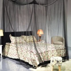 4 Corner Post Bed Canopy Mosquito Net Full Queen King Size Netting Bedding Black -Steve Silver Furniture Store GUEST 5139b201 0676 402c 8722 dcd38685fc22