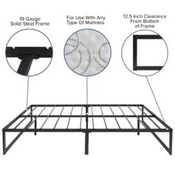 Flash Furniture 14 Inch Metal Platform Bed Frame With 10 Inch Pocket Spring Mattress In A Box (No Box Spring Required) -Steve Silver Furniture Store GUEST 53f7f33c 0493 40e9 8956 7a6dd752b024