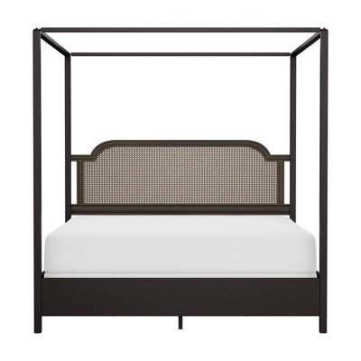 Melanie Wood And Metal Canopy Bed Oiled Bronze - Hillsdale Furniture 3 Melanie Wood And Metal Canopy Bed Oiled Bronze - Hillsdale Furniture - Image 3
