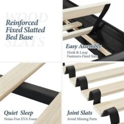 Yaheetech Upholstered Bed Frame With Button-Tufted Headboard -Steve Silver Furniture Store GUEST 56bdce78 d75e 4e82 8cee a4d6f0aab81b