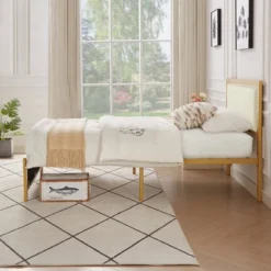 VECELO Upholstered Linen Bed Frame With Headboard And Footboard, Heavy-Duty Platform, Strong Metal Slats, No Box Spring Required, Easy Assembly -Steve Silver Furniture Store GUEST 59025670 7192 44eb a353 85d8666d36c5