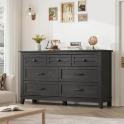 7 Dresser For Bedroom, 54" Wide Drawer Dresser With Storage Freestanding, Wooden Closet Storage Chest For Living Room, Bedroom, Office -Steve Silver Furniture Store GUEST 598204e5 5c0b 424e a8b0 6b7c1ddf9520
