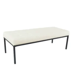 Tufted Metal Bench - HomePop -Steve Silver Furniture Store GUEST 612696f9 0cd7 45e6 8e6a c9e3bf238156