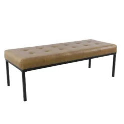 Tufted Metal Bench - HomePop -Steve Silver Furniture Store GUEST 6561b6d6 89e3 4d3e a995 a01f662314dc