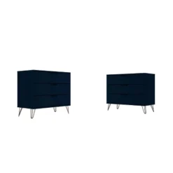 Set Of 2 Rockefeller 3 Drawer Dresser - Manhattan Comfort -Steve Silver Furniture Store GUEST 68e5e25b 40e0 4e02 98cc 0e7e2471b180