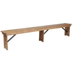 Flash Furniture HERCULES Series 8' X 12'' Solid Pine Folding Farm Bench With 3 Legs -Steve Silver Furniture Store GUEST 6bfebc4c 92ed 4e58 b81e c6ad46a9b7bb