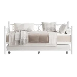 Twin Daybed With Trundle Bed, Heavy Duty Metal Twin Bed Frame With Pull Out Trundle -Steve Silver Furniture Store GUEST 728e743a b253 4fad a178 b332cfeb329a