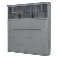 Queen Size Murphy Bed Wall Bed With Storage Shelves And USB Ports -ModernLuxe -Steve Silver Furniture Store GUEST 7417cfd8 98f5 47e9 8536 48e0c6cfadf6