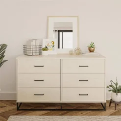 Kelly 6 Drawers Dresser Ivory Oak - Novogratz -Steve Silver Furniture Store GUEST 7531c8d6 be4b 4993 9b9a 6f96085fa315