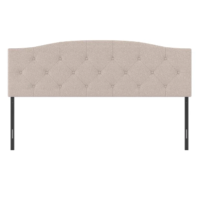 King/California King Provence Upholstered Arch Adjustable Tufted Headboard With Frame Linen Fabric - Hillsdale Furniture 6 King/California King Provence Upholstered Arch Adjustable Tufted Headboard With Frame Linen Fabric - Hillsdale Furniture - Image 6